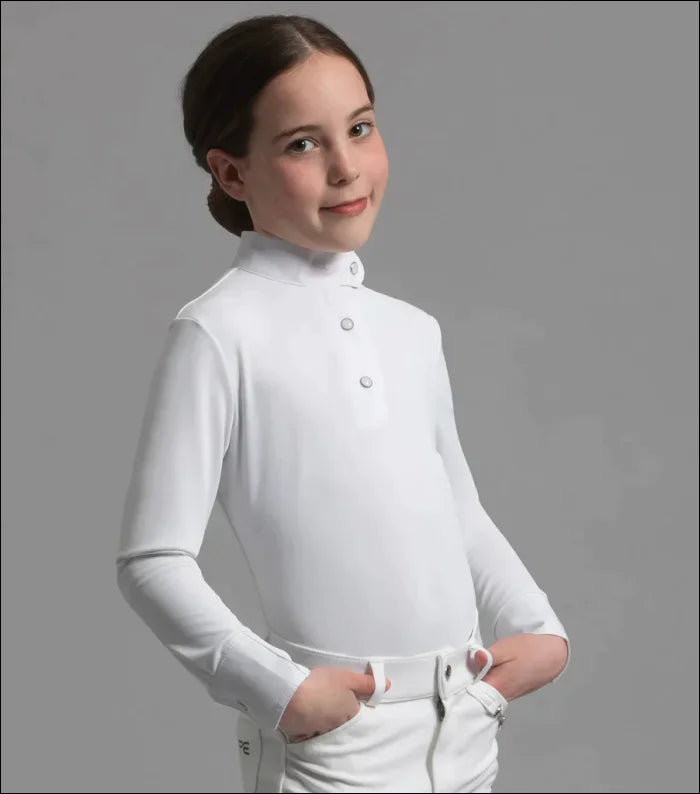 Rossini Girls Lycra Show Shirt White