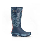 Rouchette Womens Kilt Tall Wellies Blue