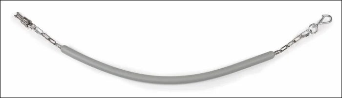 Rubber Stall Chain with Clips - Grey