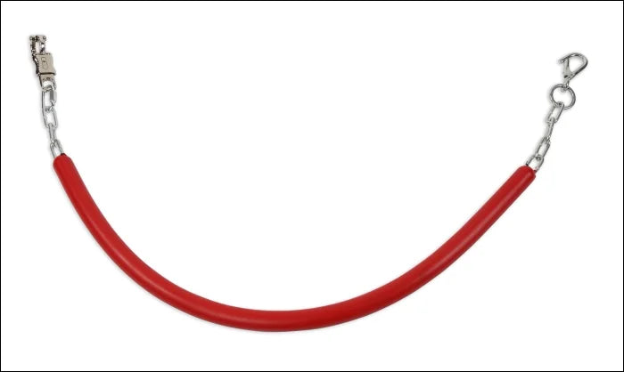 Rubber Stall Chain with Clips - Red