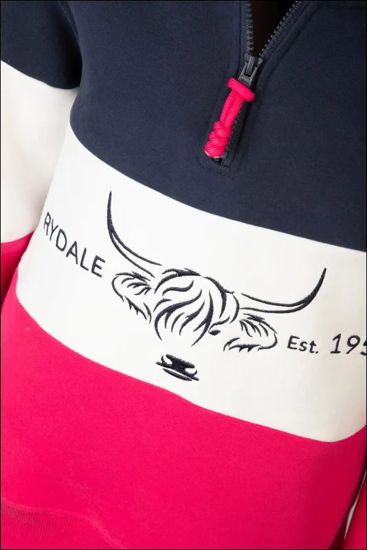 Rydale Junior Byland Sweatshirts Navy/White/Bonbon