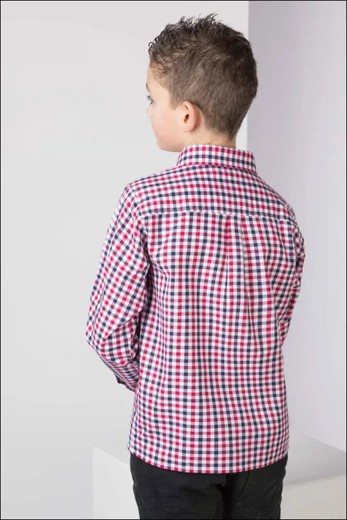 Rydale Junior Country Check Shirts Richmond Red/Navy