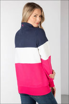 Rydale Ladies Byland Sweatshirts Navy/White/Bonbon