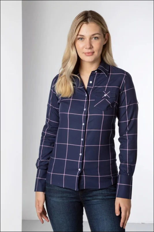 Rydale Ladies Hannah Country Shirt Laura Navy