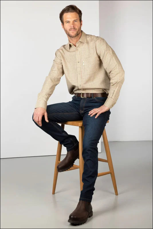 Rydale Men’s Long Sleeved Shirts Poacher Beige