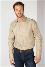 Rydale Men’s Long Sleeved Shirts Poacher Beige