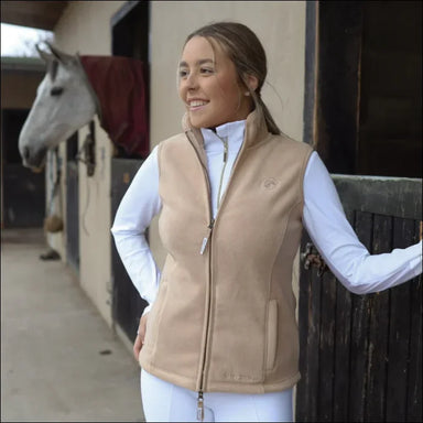 SandStorm Country Fleece Gilet - Beige / XS