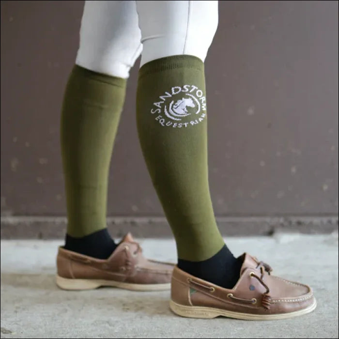 Sandstorm Womens Show Riding Socks - Moss Green