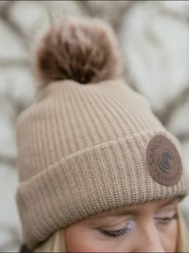 Sandstorm Womens Fleece Lined Bobble Beanie Hat