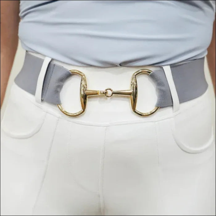 Sandstorm Womens Gold Snaffle Belt - Grey