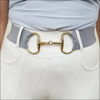 Sandstorm Womens Gold Snaffle Belt - Grey