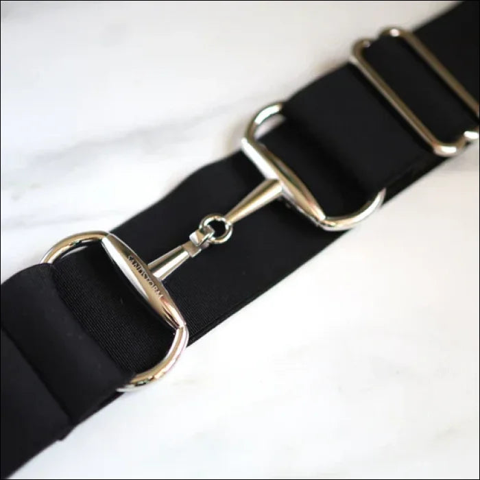 SandStorm Women’s Silver Snaffle Belt - Black