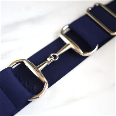 SandStorm Women’s Silver Snaffle Belt - Navy