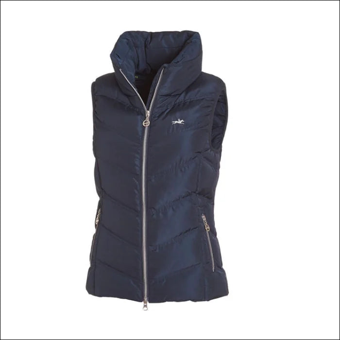 Gilet Femme Schockemohle équestre, Bleu Chaud, Taille XS (6-8), Neuf Avec Petits Défauts