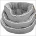 Snuggle Cord Oval Bed Nest Grey
