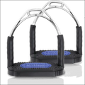 Sprenger HS Bow Balance Stirrups Anthracite with Blk/Blue