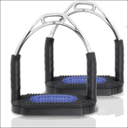 Sprenger HS Bow Balance Stirrups Anthracite with Blk/Blue
