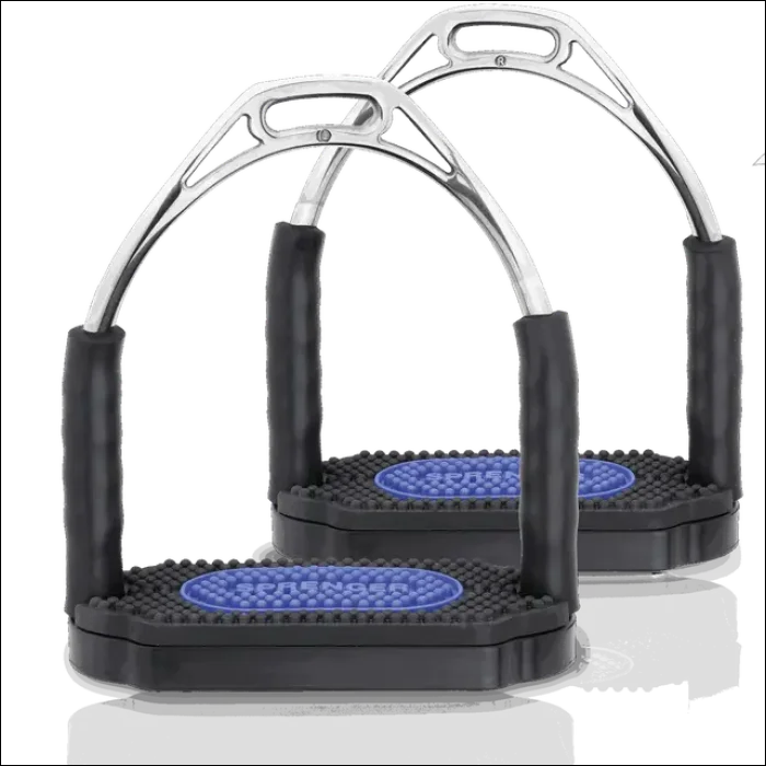 Sprenger HS Bow Balance Stirrups Anthracite with Blk/Blue