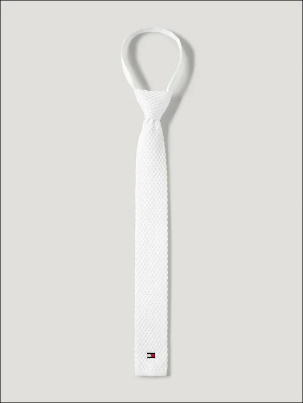 Tommy Hilfiger Adam Knit Tie With Zip - Optic White