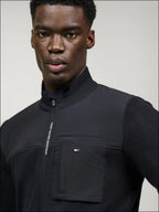 Tommy Hilfiger Mens Woodstock Fleece Jacket Desert Sky