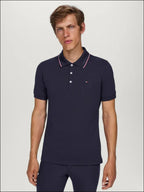Tommy Hilfiger Mens Harrison Pique Polo - Desert Sky