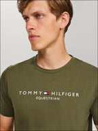 Tommy Hilfiger Mens Williamsburg Logo T-Shirt Short Sleeves