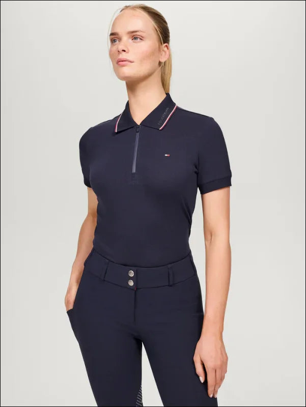 Tommy Hilfiger Womans Camden Zip Polo Shirt