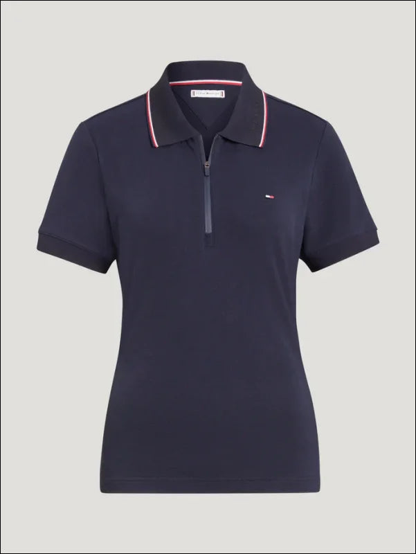 Tommy Hilfiger Womans Camden Zip Polo Shirt