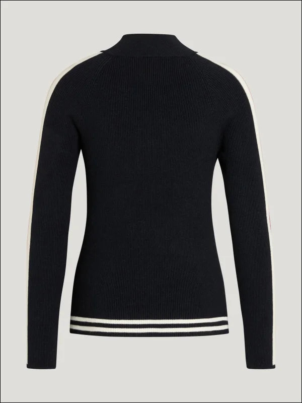 Tommy Hilfiger Womens Carol 1/4 Zip Riding Sweater Desert