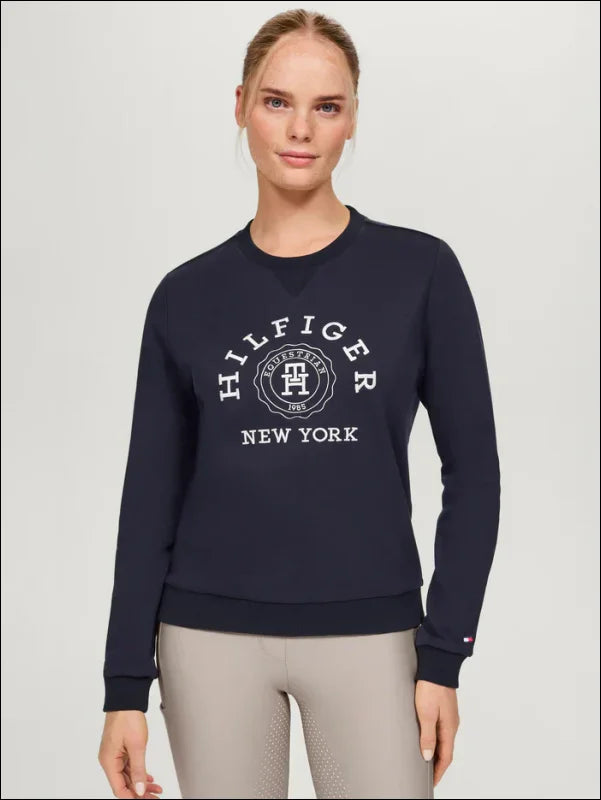 Tommy Hilfiger Womans Evans Graphic Sweatshirt - Navy / XXS