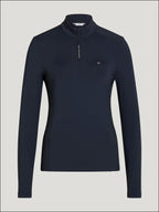 Tommy Hilfiger Womens Milo 1/4 Zip Baselayer Desert Sky