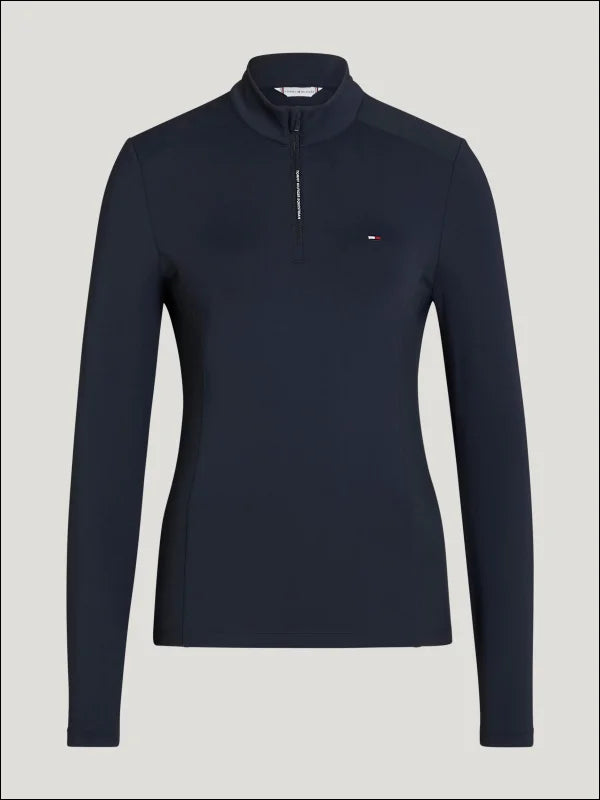 Tommy Hilfiger Womens Milo 1/4 Zip Baselayer Desert Sky