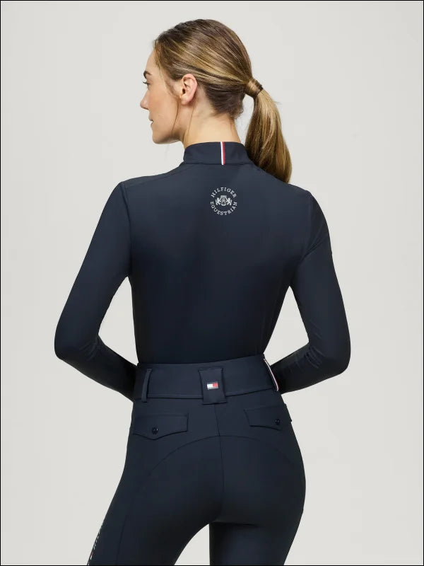 Tommy Hilfiger Womens Milo 1/4 Zip Baselayer Desert Sky