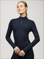 Tommy Hilfiger Womens Milo 1/4 Zip Baselayer Desert Sky