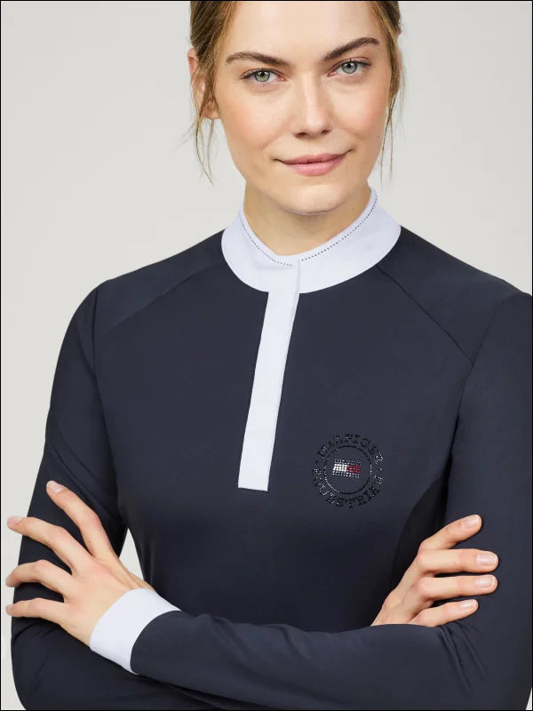 Tommy Hilfiger Womens Taylor Rhinestone Show Shirt