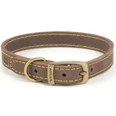 Timberwolf Leather Dog Collar - 16 / Sable