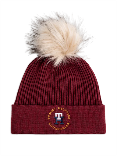 Tommy Hilfiger Vancouver Pom Beanie - Rouge