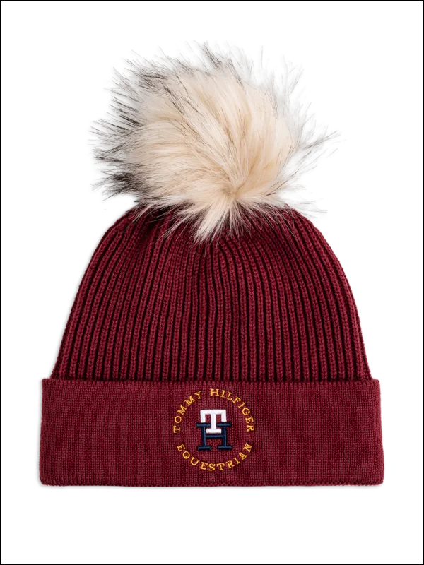 Tommy Hilfiger Vancouver Pom Beanie - Rouge