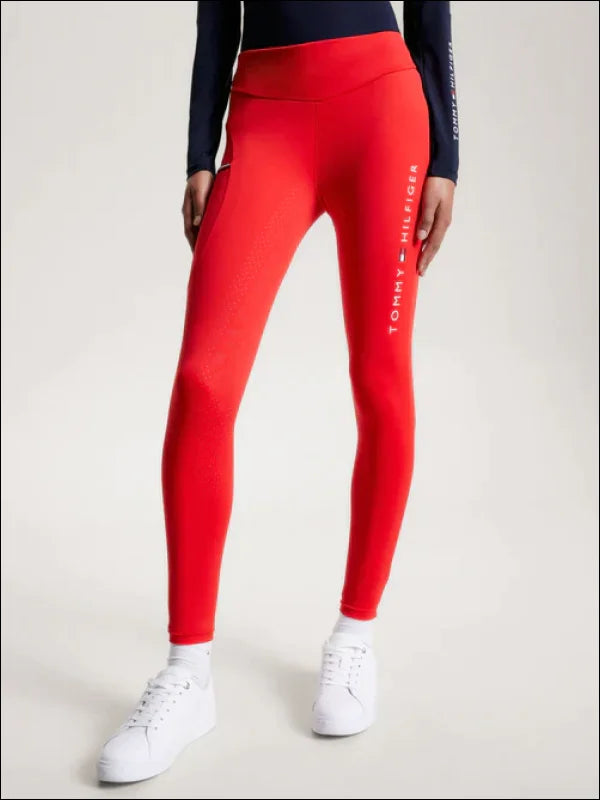 Tommy Hilfiger Womans Elmira All Year Full Grip Leggings Fierce Red