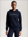 Tommy Hilfiger Womens Metallic Logo Graphic Hoodie - Desert