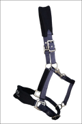 TRI Equestrian Fleece/Nylon Headcollar Navy/Silver