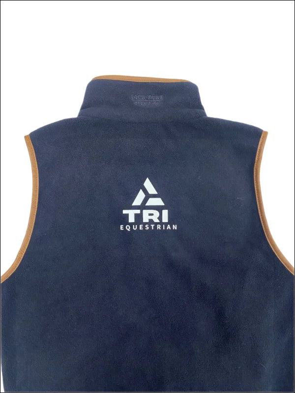 TRI Equestrian Junior Fleece Gilet with Logo Navy