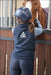 TRI Equestrian Ladies Fleece Gilet with Logo - Navy