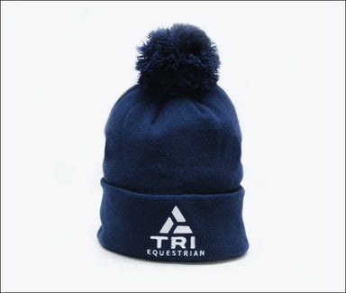 TRI New Logo Beanie Hat With Bobble - Navy