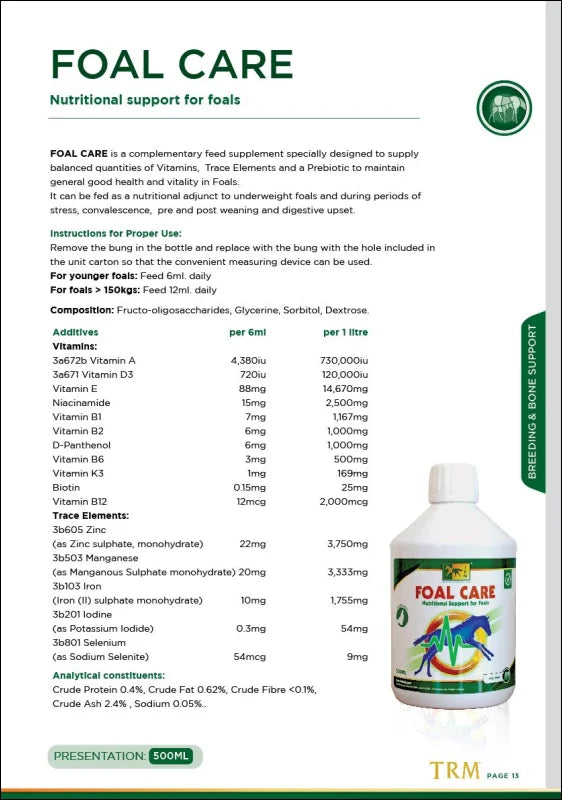 TRM Foal Care - 500ml