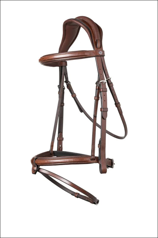 Trust Geneva Combined Noseband Bridle Brown/Silver