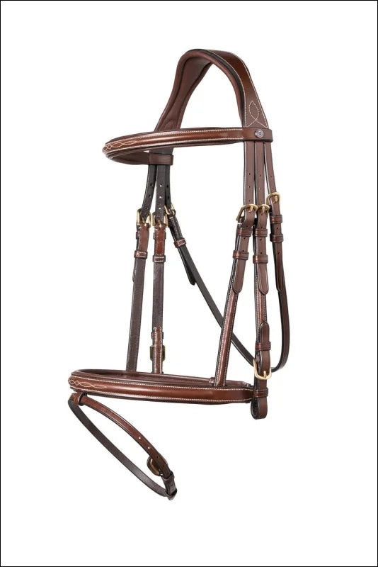 Trust Knokke Combined Noseband Classic Bridle Brown/Silver