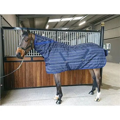 Turfmaster Comfort Quilt (Full Neck) Stable Rug - Navy/Check