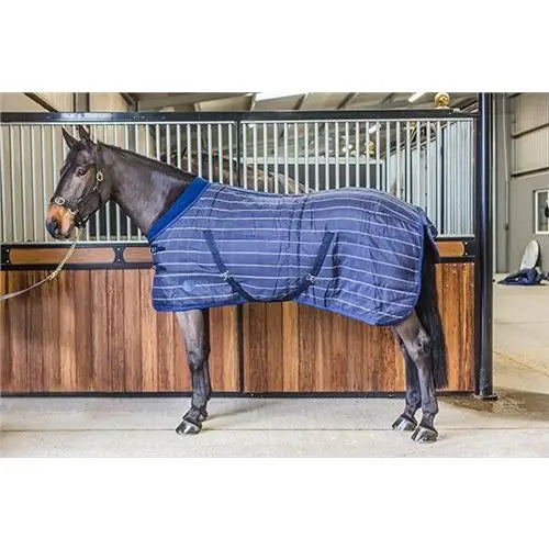 Turfmaster Comfort Quilt Stable Rug - Navy Check