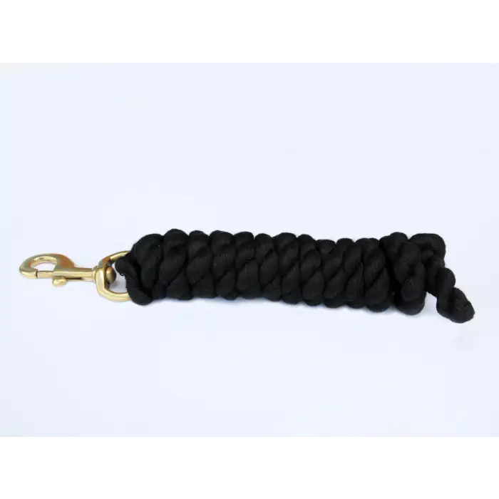 Turfmaster Lead With Solid Brass Clip - Black